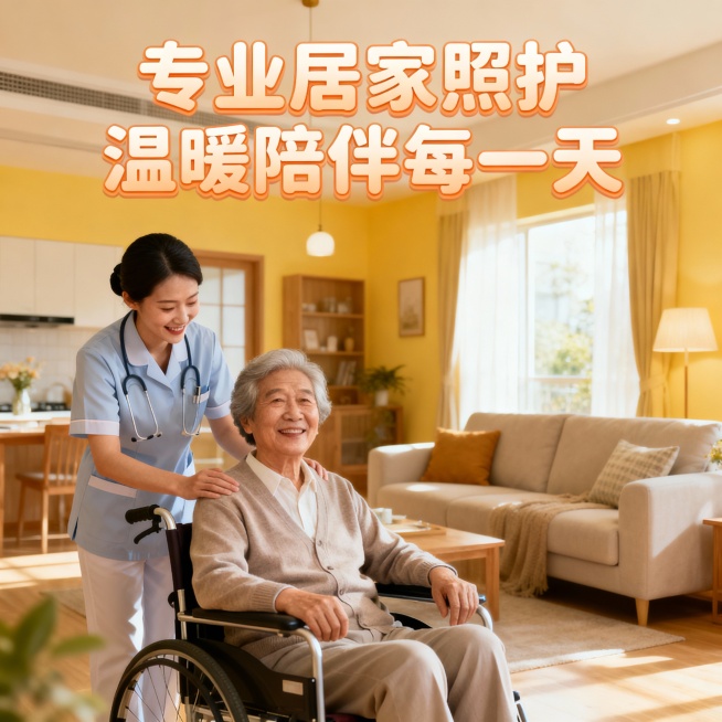 做一套关于居家照护的主图*1张+轮播图*3张+具体服务项目：家务+做饭、3小时家务+做饭、4小时家务+做饭、生活照护、半自理长者长期照护、长期卧床失能照护，单图片大小500KB以下预览效果