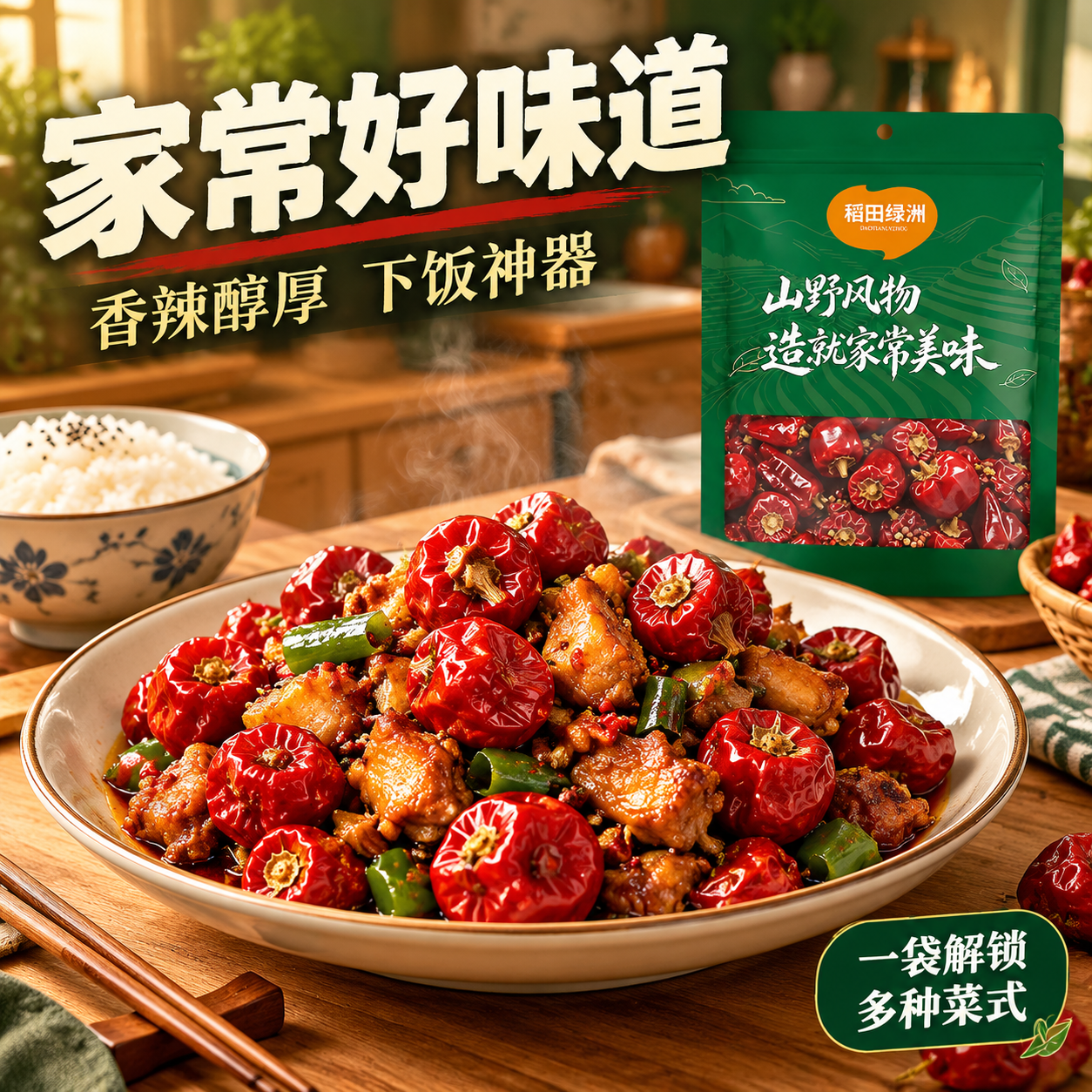 [主图-4] 食用场景 家常烹饪 香辣入味 [统一基调] 整体… - 图片创意预览