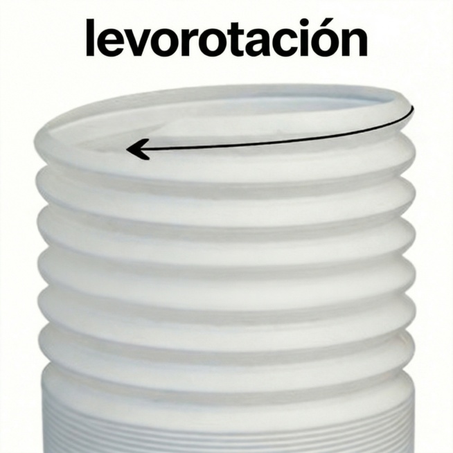 将图片中的红色文字“levorotación”和红色箭头修改为黑色，其余元素保持不变预览效果