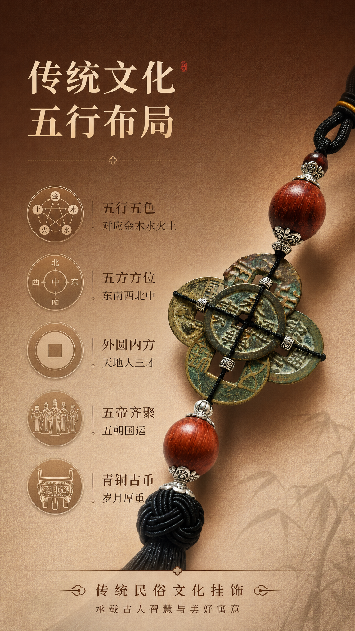 淘宝天猫电商详情页，9:16竖版，高级渐变背景（上深棕下浅米棕… - 图片创意预览