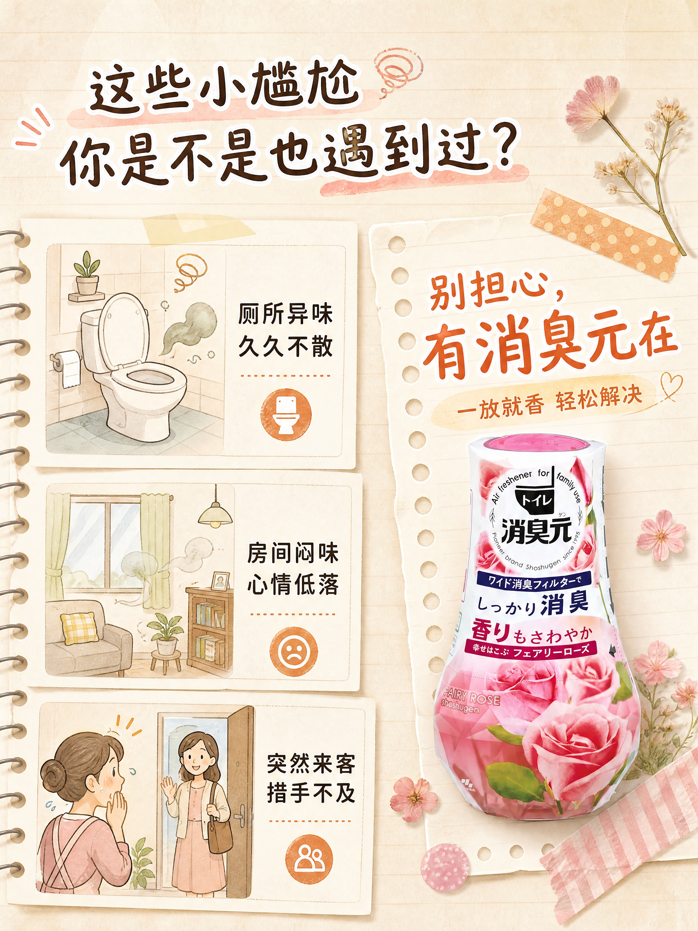 [商品] 使用【图1】玫瑰款消臭元作为产品代表；保留瓶身造型、… - 图片创意预览