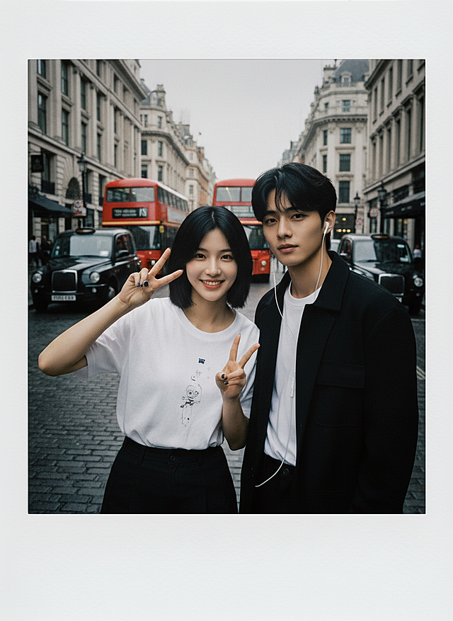 现代感十足的city pop风街拍，时尚简约的穿搭，杂志封面级设计，展现都市青春活力。