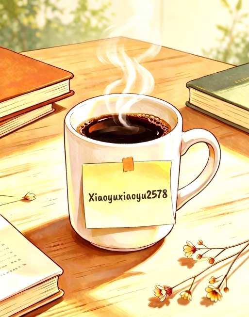 在图片中间的便签纸上添加文字“Xiaoyuxiaoyu2578”，其余内容保持不变，保持原有的暖色调插画风格预览效果