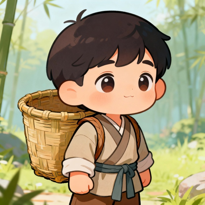 背背篓的卡通人预览效果