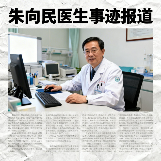 陕西老年健康报报纸版面，朱向民医生事迹报道，报纸实拍展示，新闻媒体风格预览效果