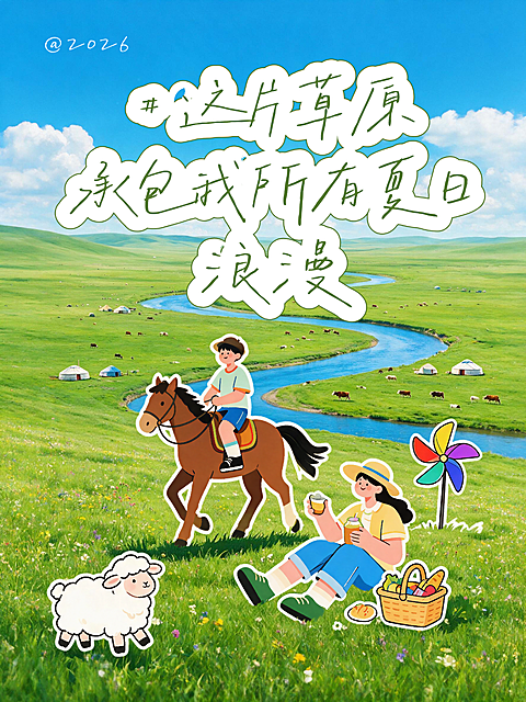 夏日暑假出游内蒙古旅游攻略小红书配图