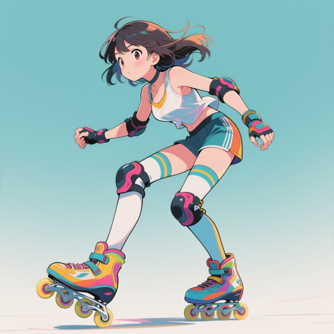 长袜轮滑少女预览效果