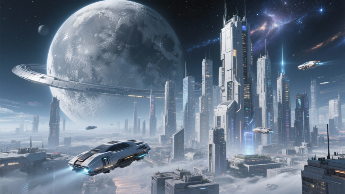 帮我生成50张关于月亮或者星球的图片预览效果