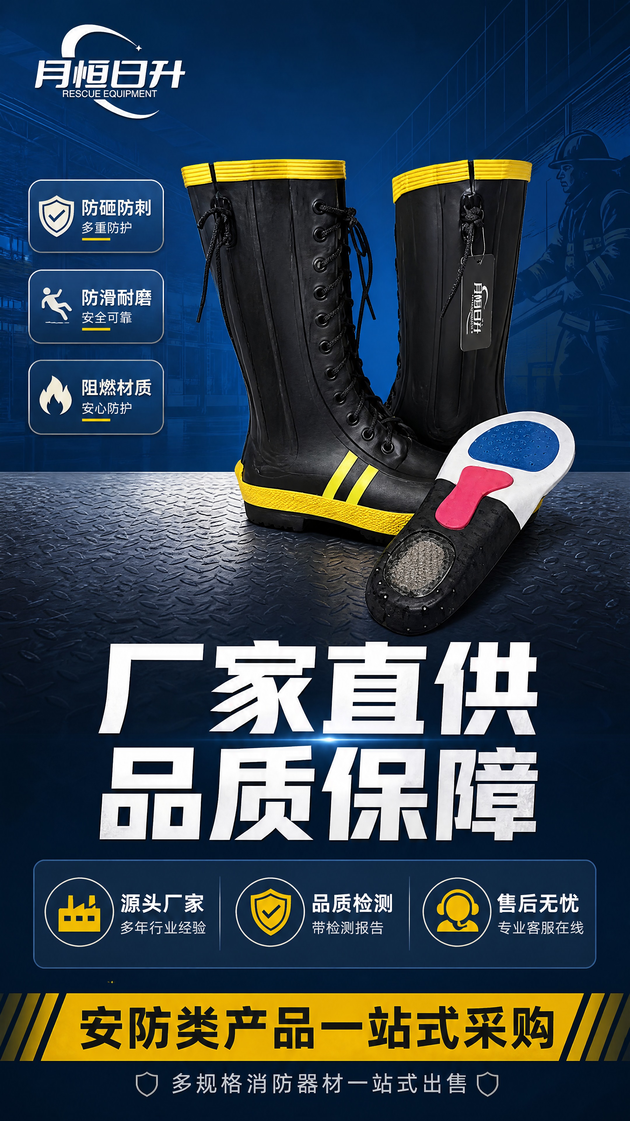 [商品] 使用【图5】比武款消防战斗靴（带月恒日升logo和厂… - 图片创意预览
