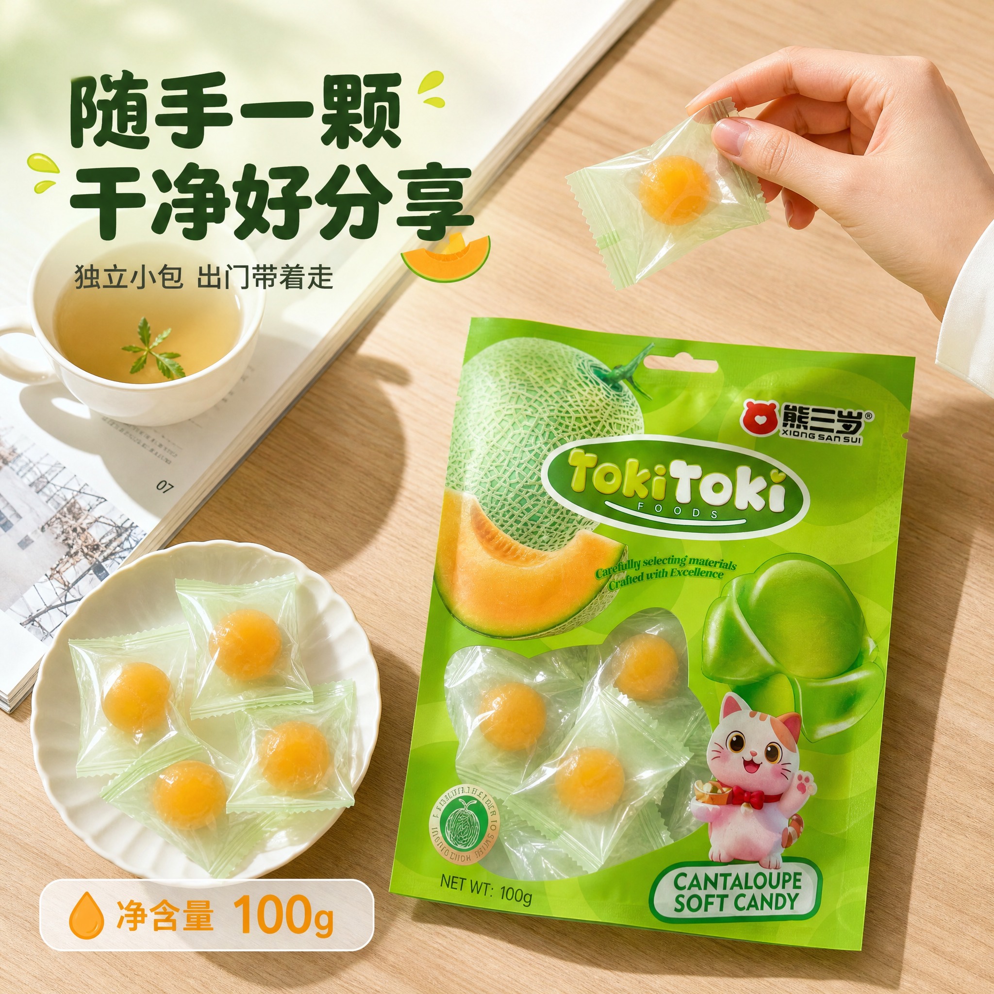[主图-4] 熊三岁 TokiToki 果味软糖 100g 使… - 图片创意预览