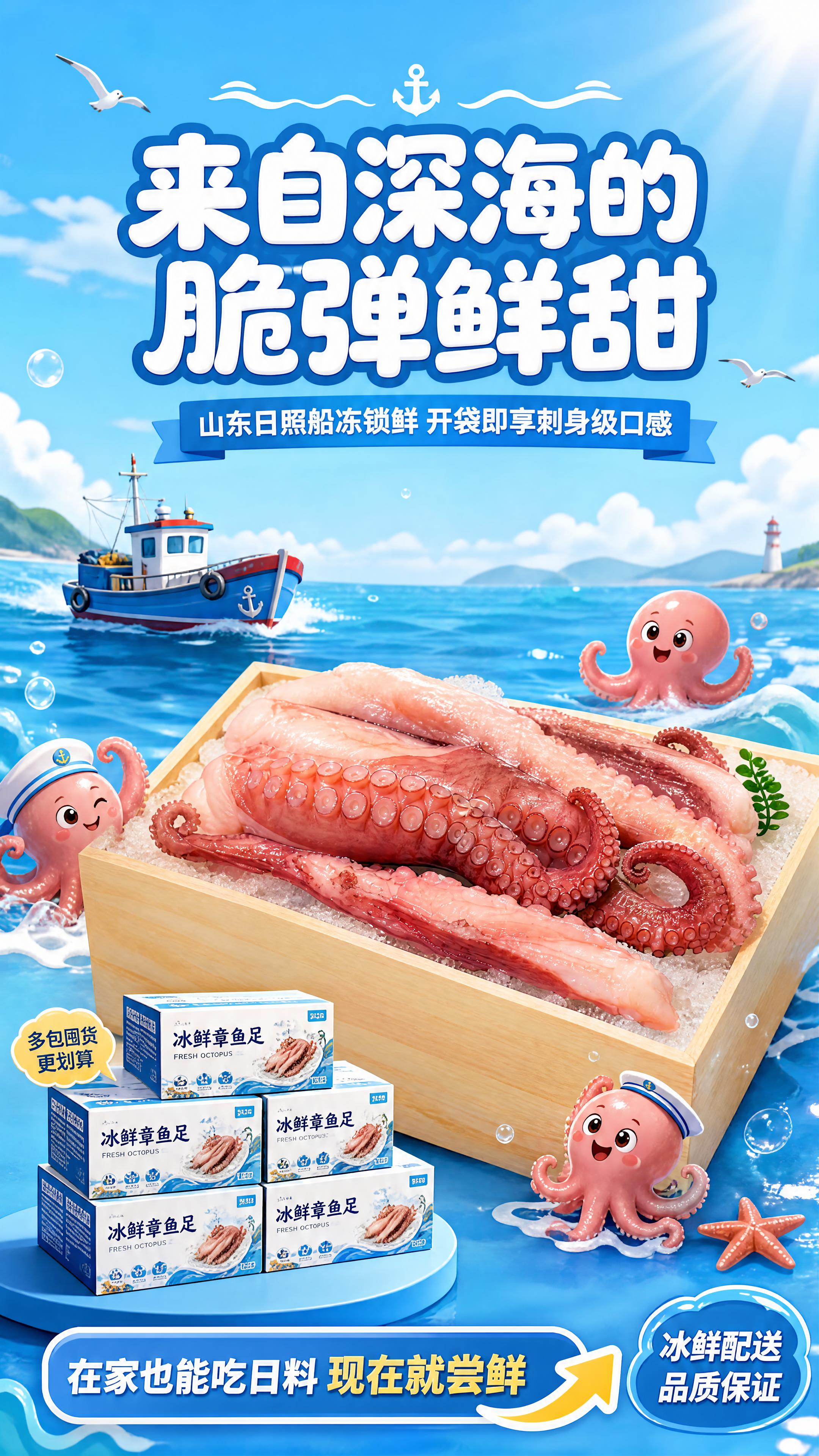 [第10张] 详情页收尾转化页-囤货回购海洋风收束。本张使用【… - 图片创意预览