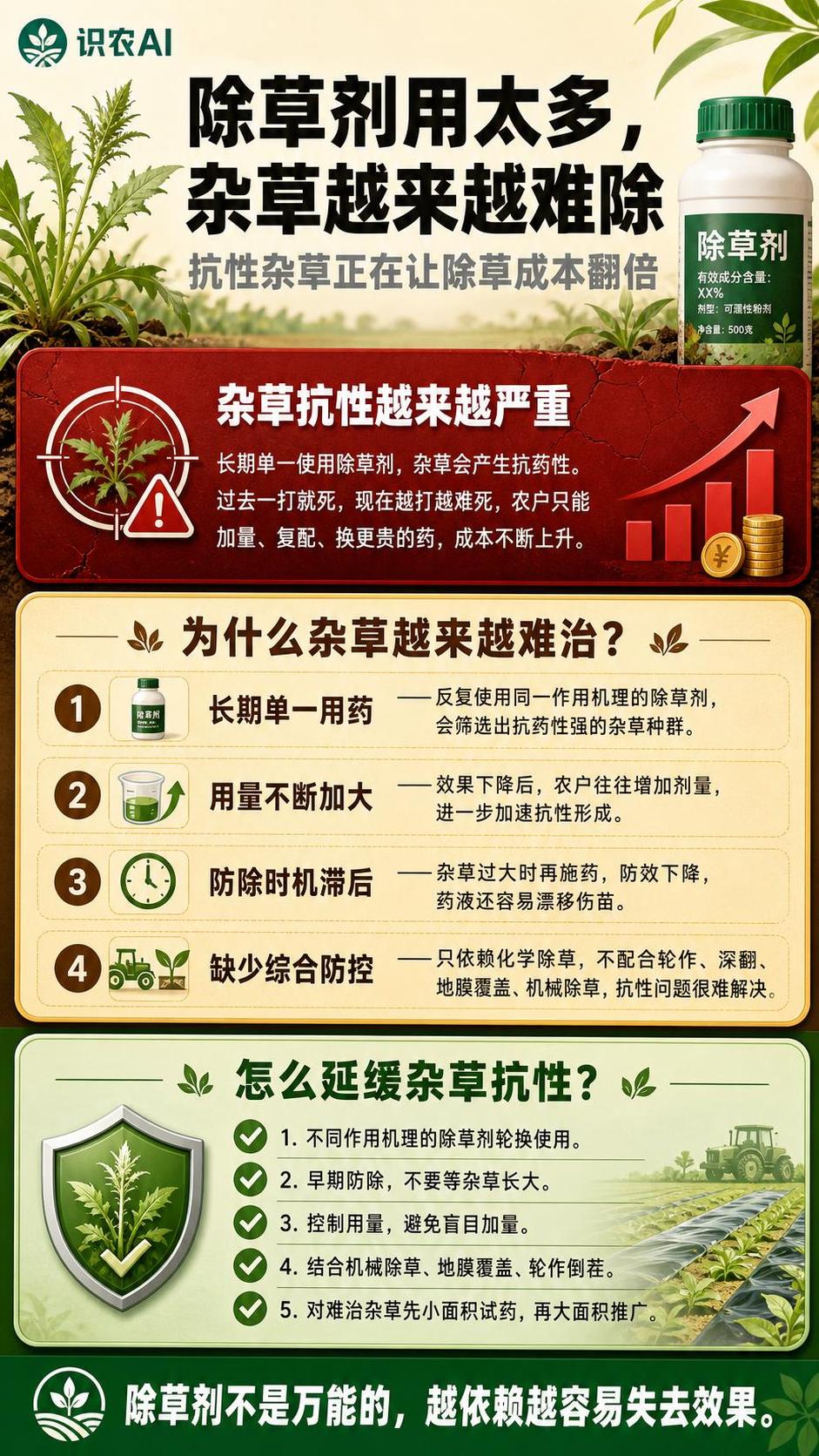 一张9:16竖版农业植保科普内容种草海报，左上角放置「识农AI… - 图片创意预览