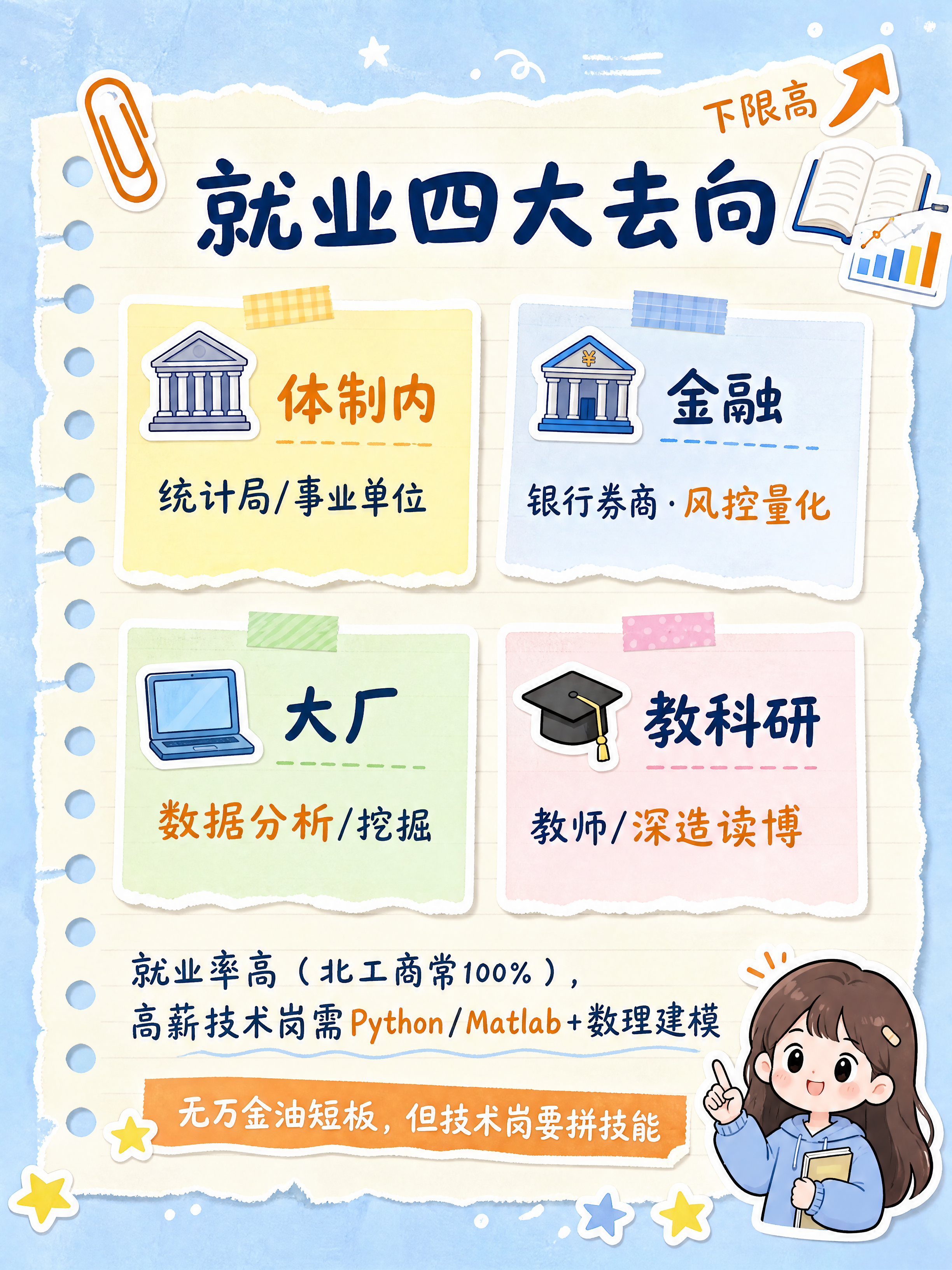 小红书笔记内页，清新手绘校园笔记风，动画手账拼贴风格，与封面统… - 图片创意预览