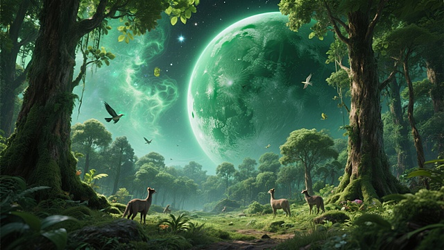 帮我生成50张关于月亮或者星球的图片