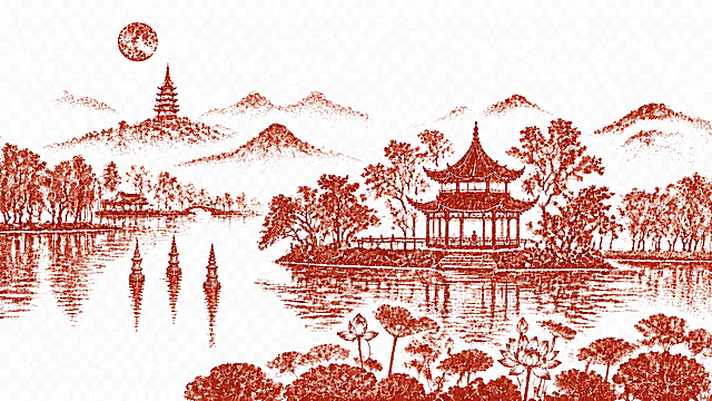 保持暗红色魏碑拓印线条风格和构图完全不变，去除画面四周的斑驳拓印边框痕迹，去除所有背景底色，生成透明背景PNG，只有暗红色的线条主体，干净清晰