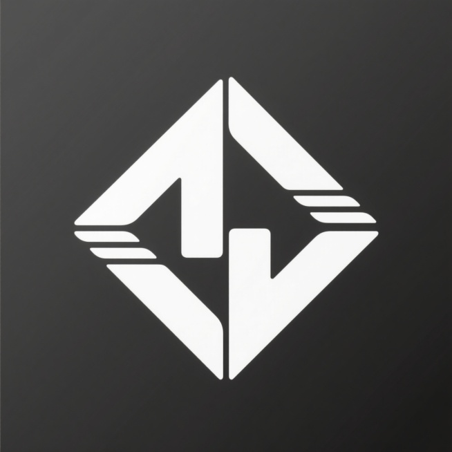 不要流动曲线，就是普通的图形logo，简约，正负形预览效果