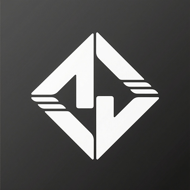 不要流动曲线，就是普通的图形logo，简约，正负形
