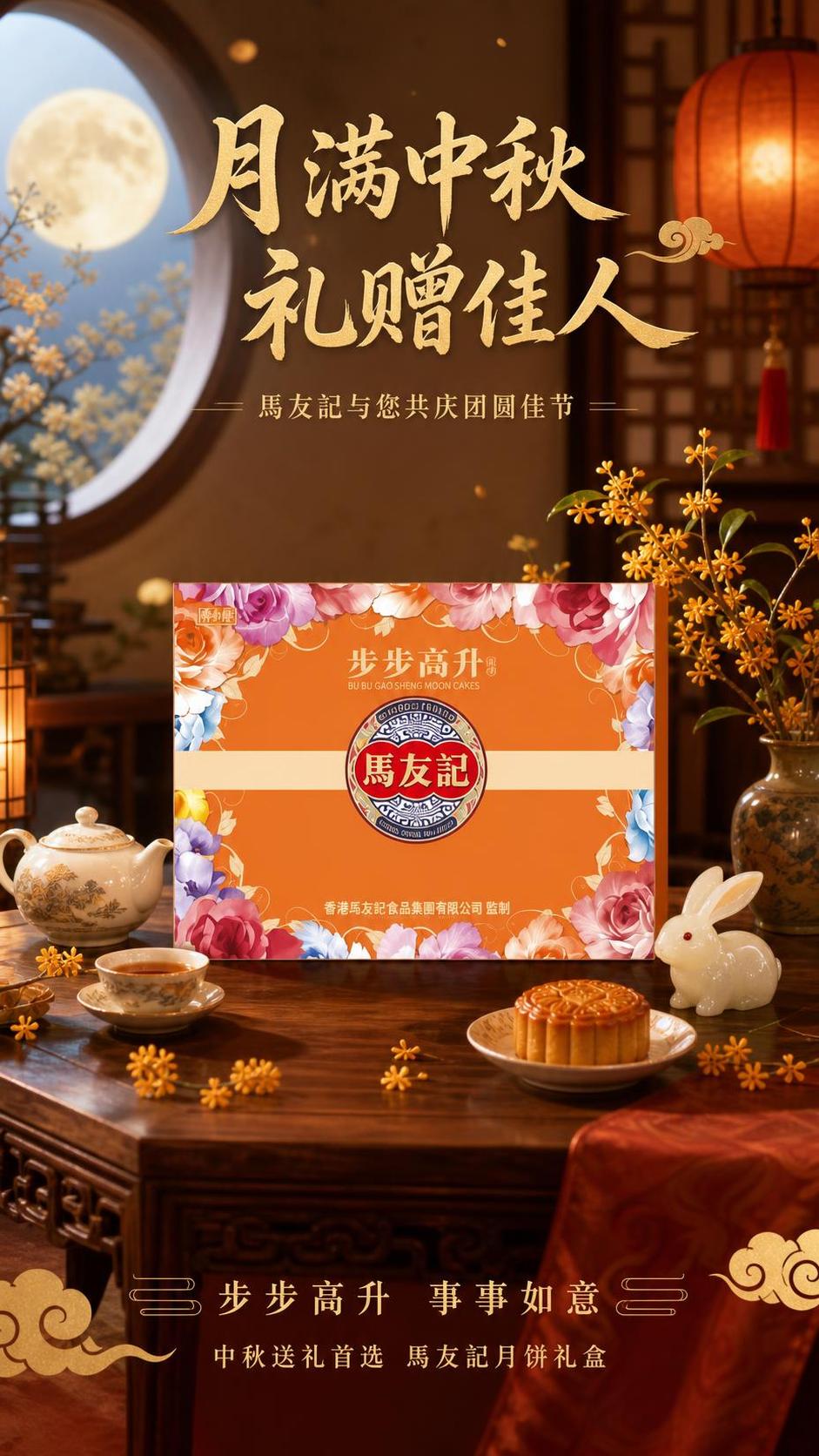 [第4张] 详情页礼赠场景收尾页-馬友記步步高升月饼礼盒中秋送… - 图片创意预览