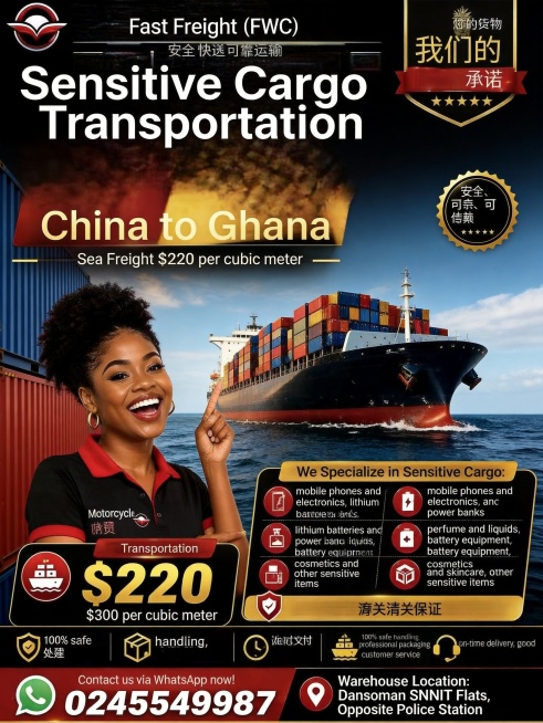 Generate a freight advertising poster, same layout as the reference image, change all text to Englis预览效果