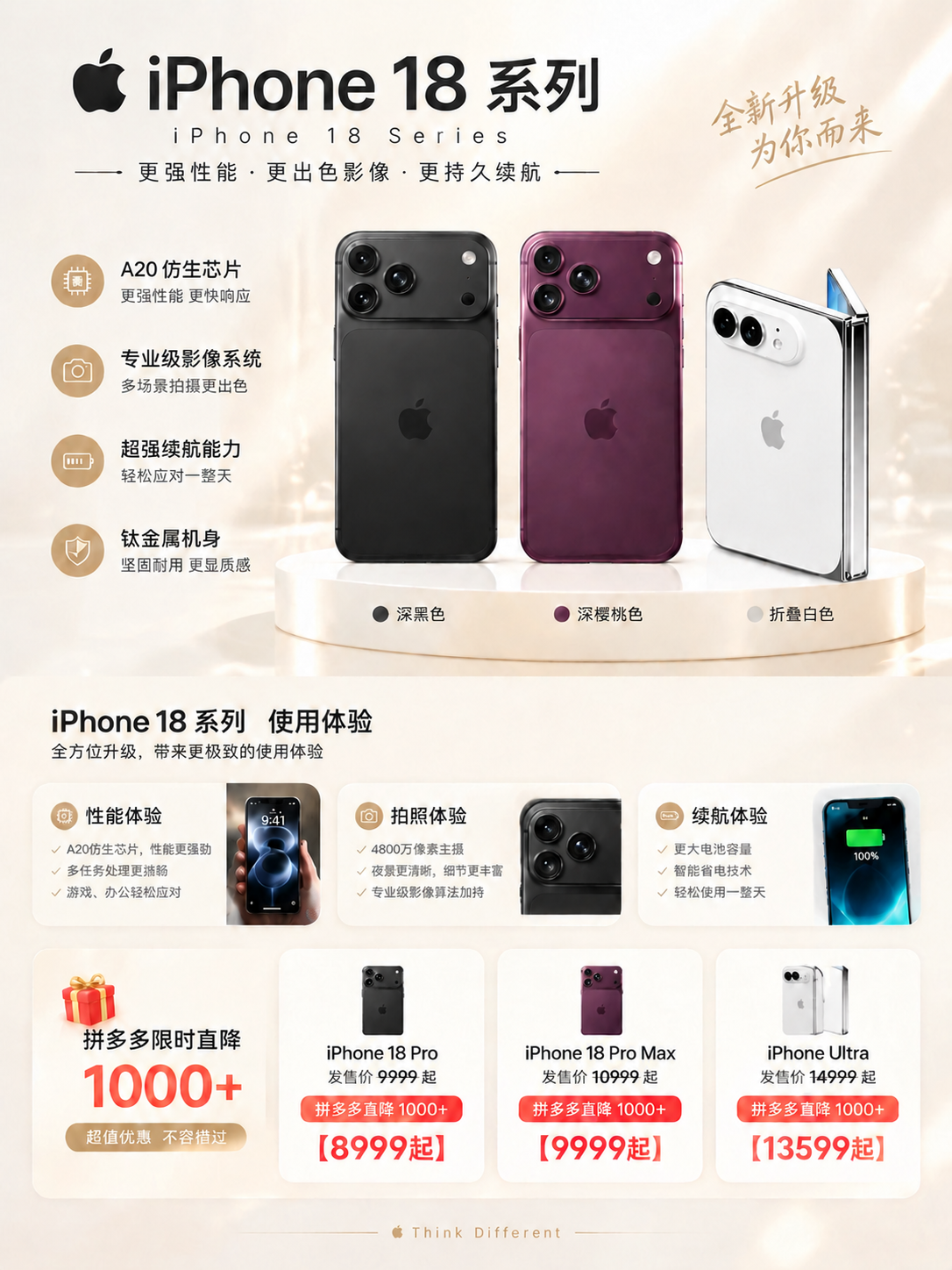 将图中所有银灰色的iPhone手机都改为纯黑色（深黑色/哑光黑… - 图片创意预览