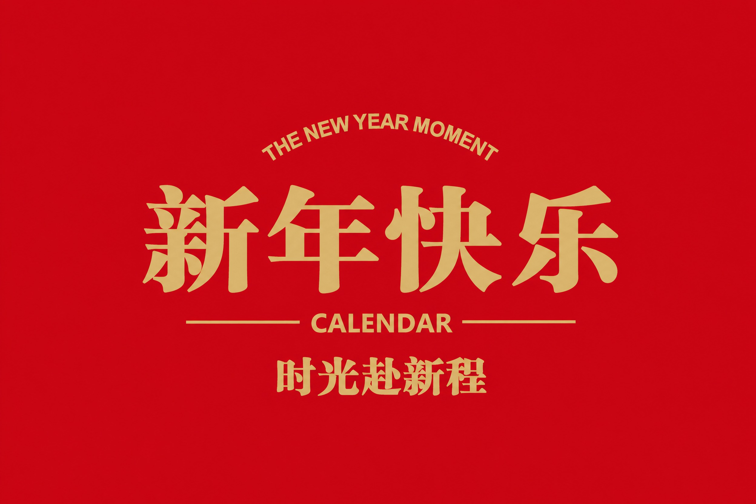 红色背景金色字体设计，横版。正红色纯色背景，金色文字居中，整体… - 图片创意预览