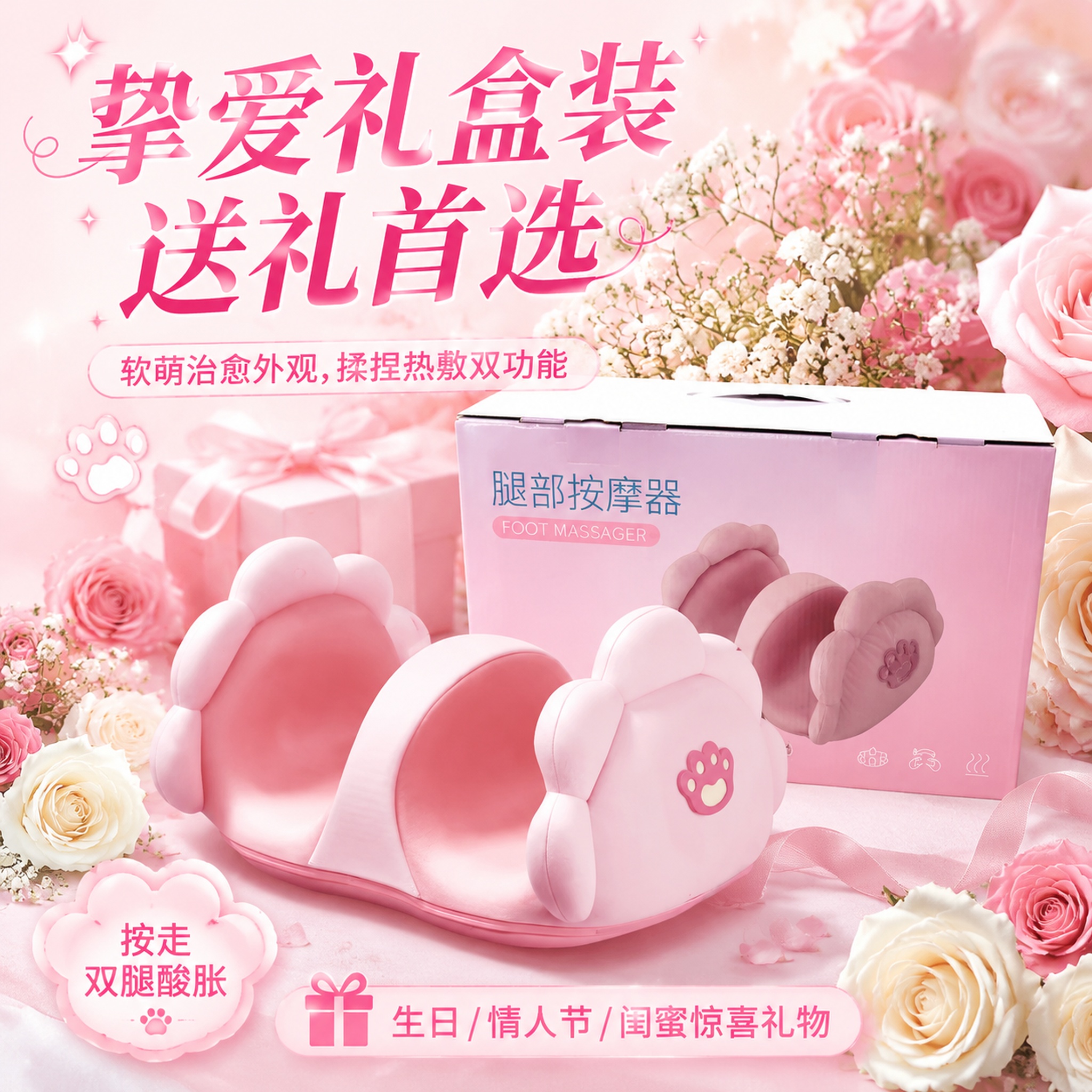 生成一张1:1比例的淘宝/天猫平台电商主图，商品为云朵猫爪腿部… - 图片创意预览