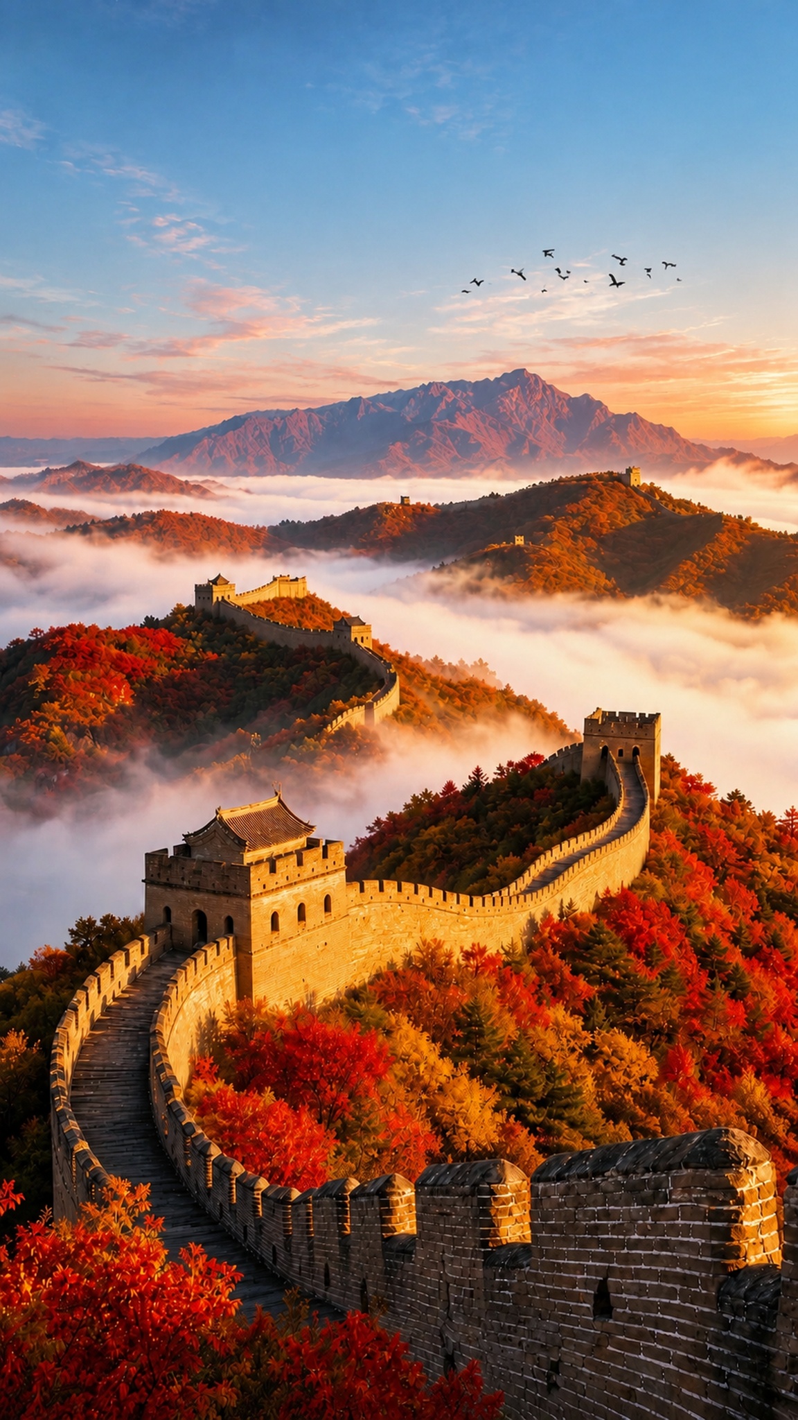 调整天空颜色，保留一些淡蓝色，不要太暖。天空上部为清澈的淡蓝色… - 图片创意预览