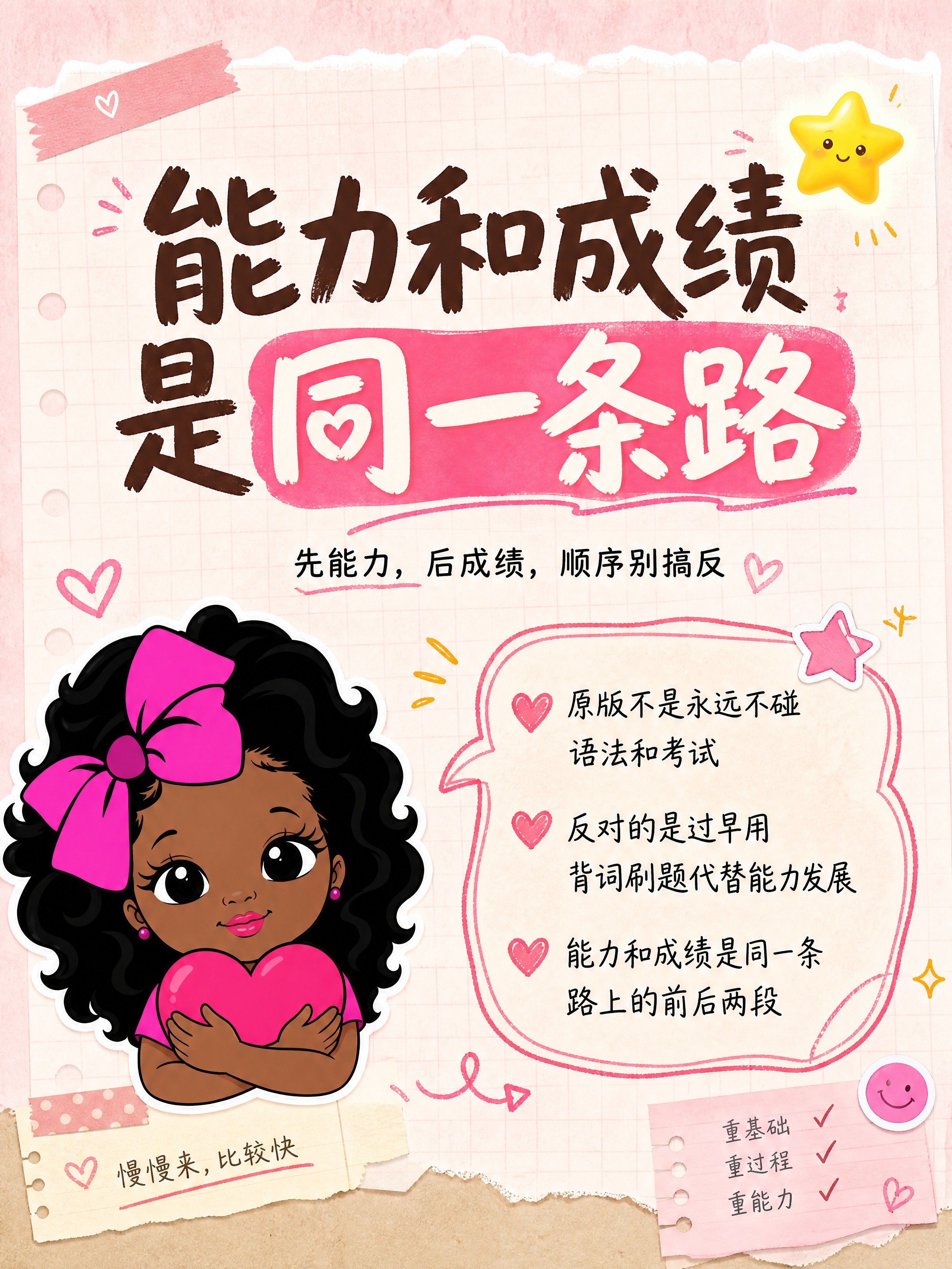 小红书笔记内页图，配图大字，手账拼贴教育风，版式精美，小红书笔… - 图片创意预览