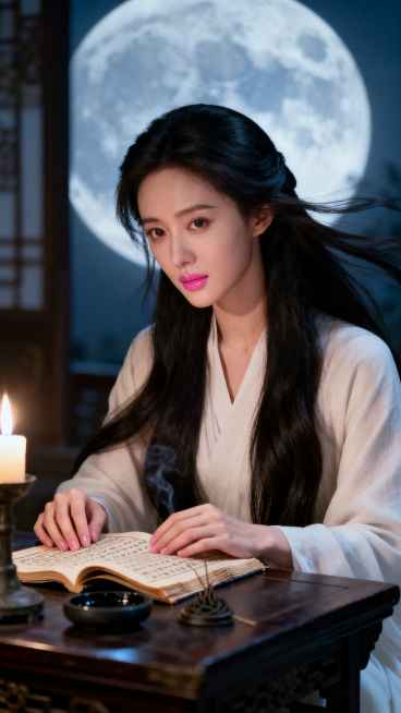 8K超高画质，电影唯美真人写真风格，大师史詩級作品，无文字，东亚女主，封面级大美女，脸部比例完美自然，眼睛清澈深邃带温柔克制情绪，肌肤白皙通透细腻如瓷带柔和光感，唇色粉嫩水润轮廓柔美有吸引力，长发浓密预览效果