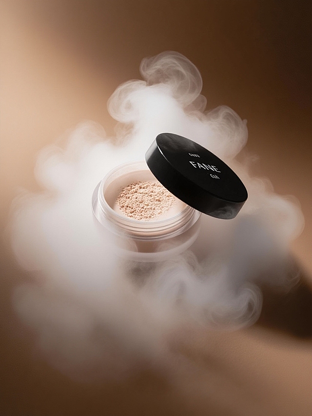 简约主义风格，烟雾缭绕营造梦幻朦胧感，突出产品轻盈质感。