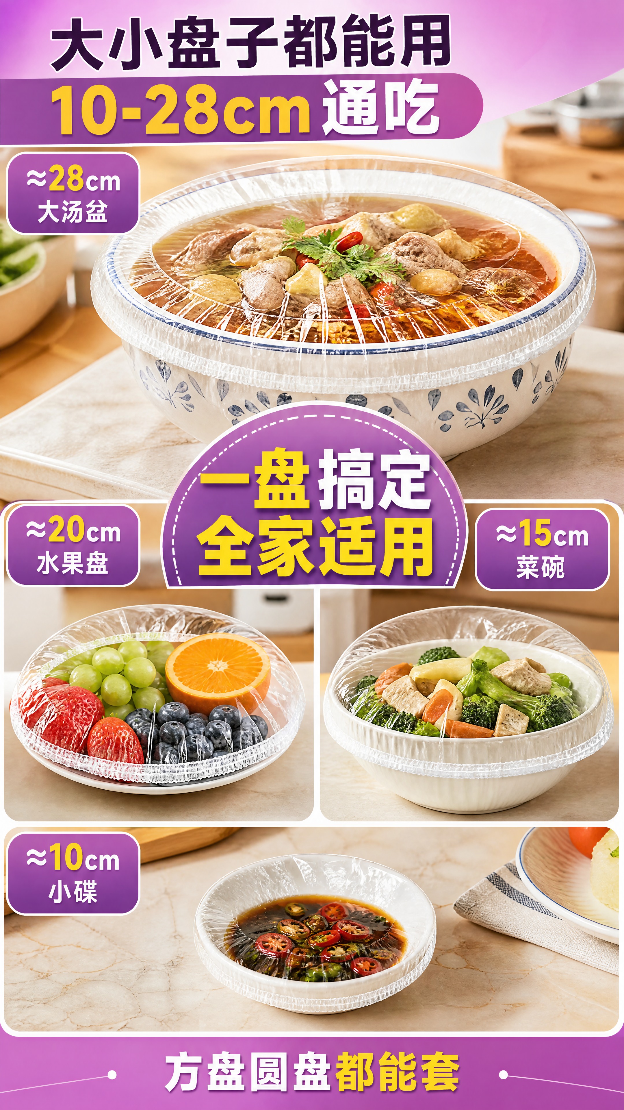[商品] 使用【图1】锌离子保鲜罩透明罩体与松紧口元素；保留透… - 图片创意预览