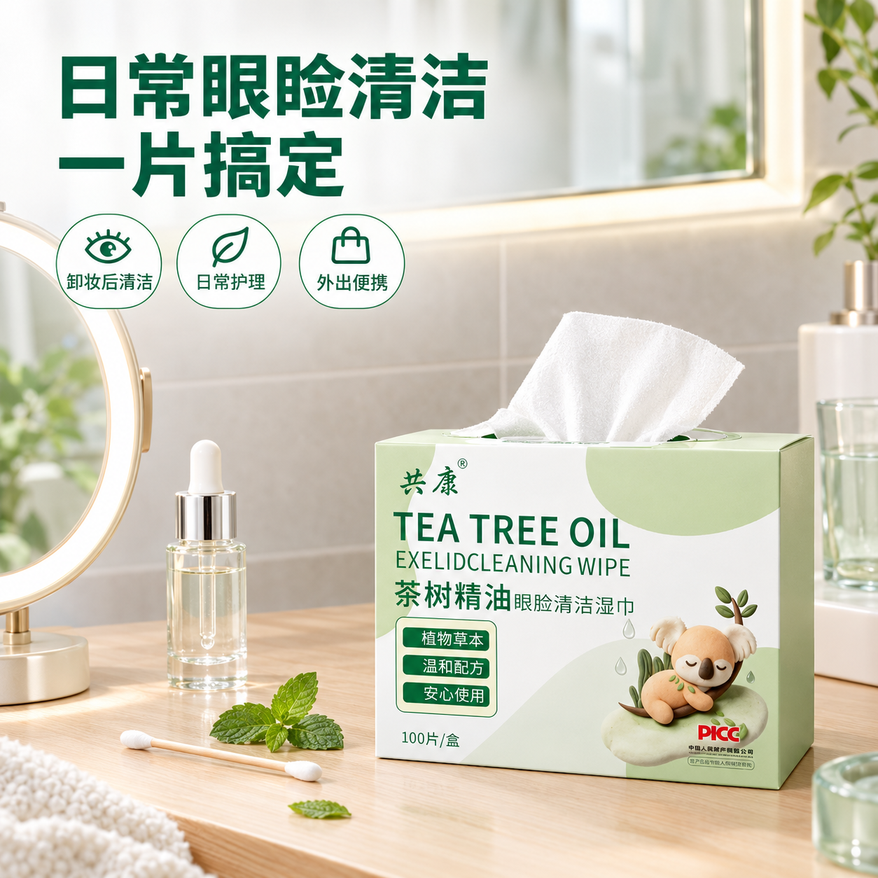 [主图-4] 使用场景与适用人群展示，体现眼脸清洁湿巾的日常使… - 图片创意预览