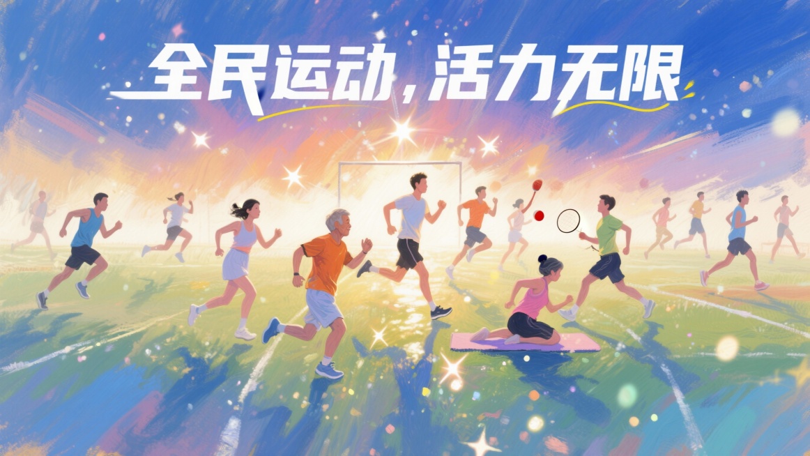 设计一个倡导全民运动海报预览效果