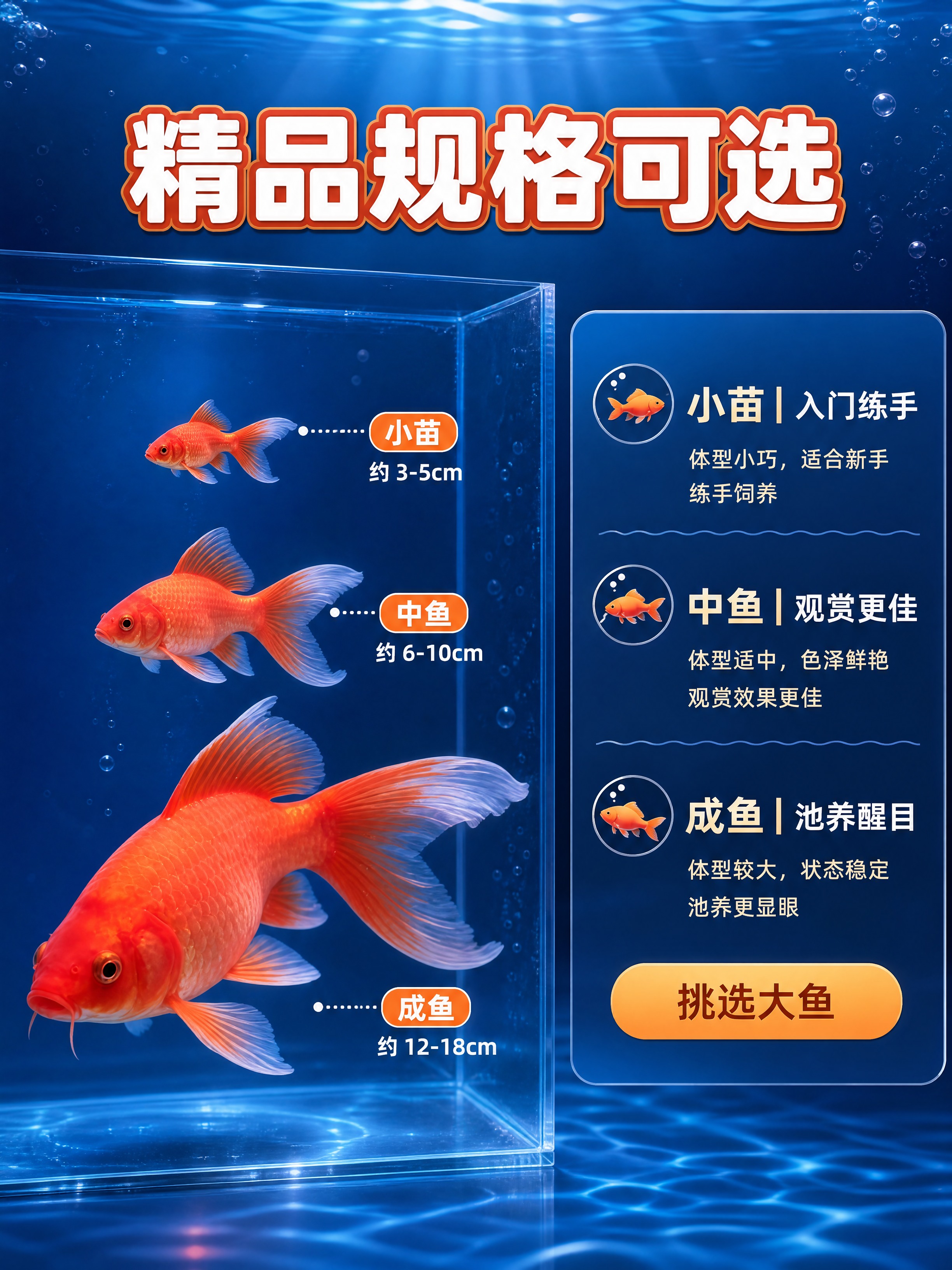 [商品] 使用【图5】中国台湾红蝴蝶鲤大小规格鱼群；保留鱼的橙… - 图片创意预览