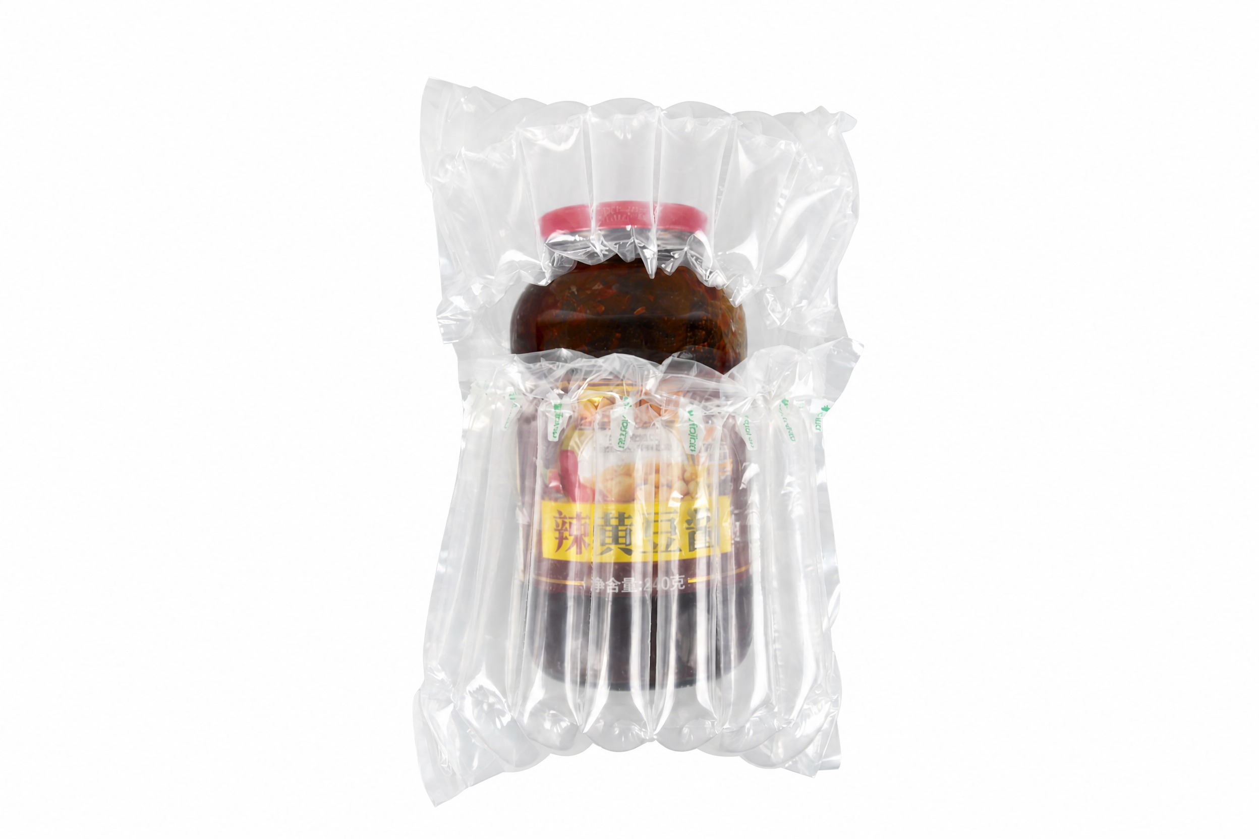 将图片背景替换为纯白色，保留商品主体和透明气柱袋的完整形态与质… - 图片创意预览