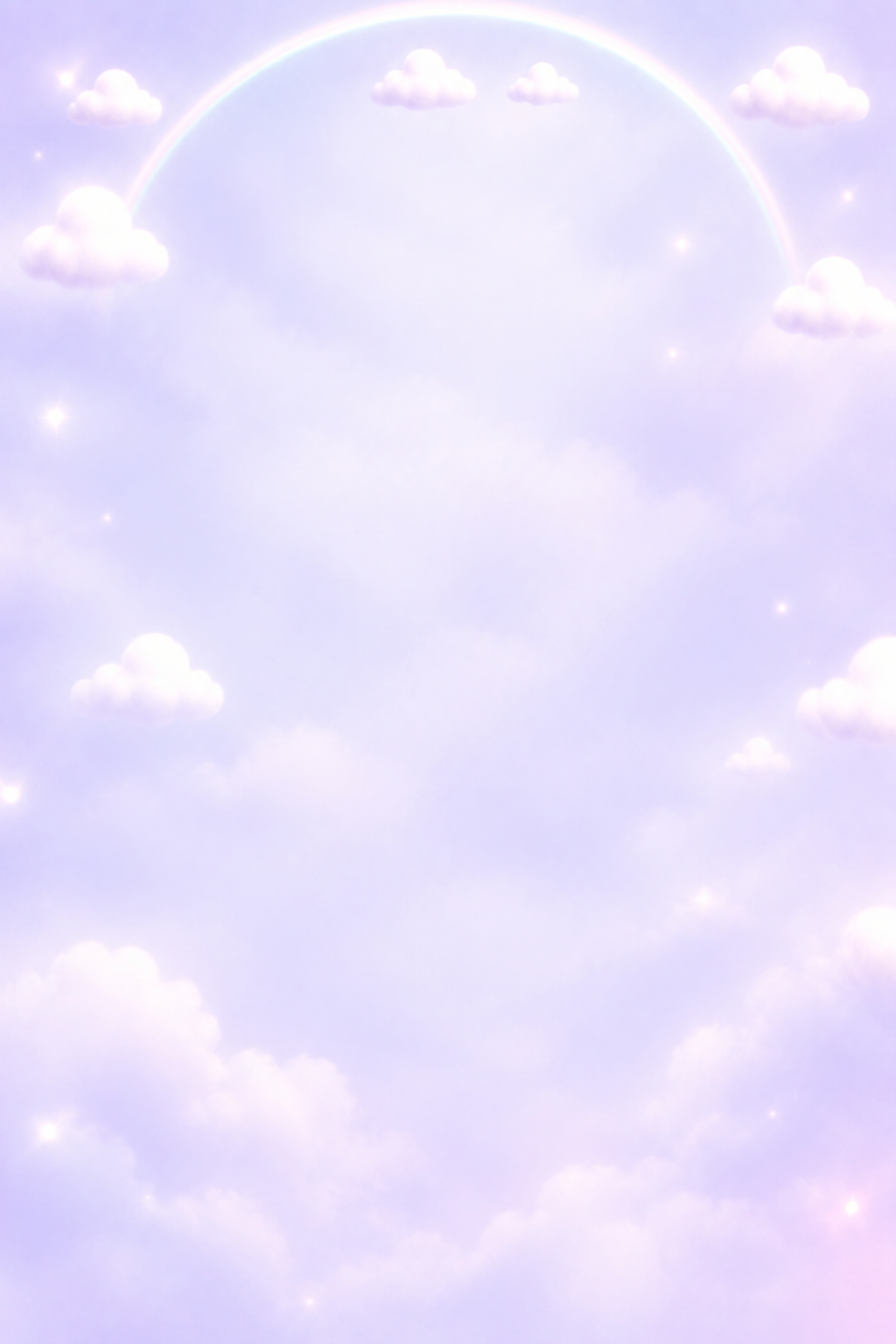 只保留淡紫色梦幻云朵背景和彩虹光斑效果，去除所有标题文字、图标… - 图片创意预览