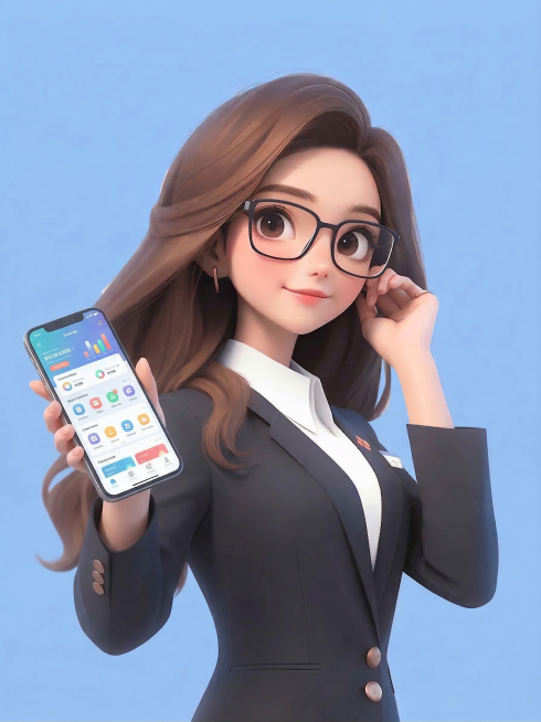 右手向外展示手机屏幕预览效果