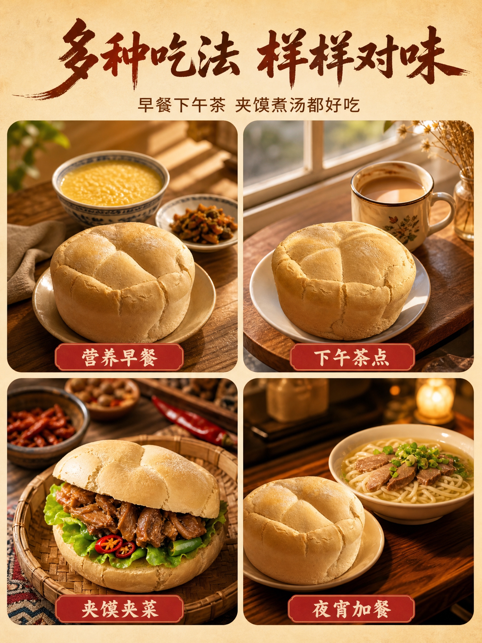 [商品] 使用【图2】【图3】原味焜锅馍馍；保留圆墩形外观、自… - 图片创意预览