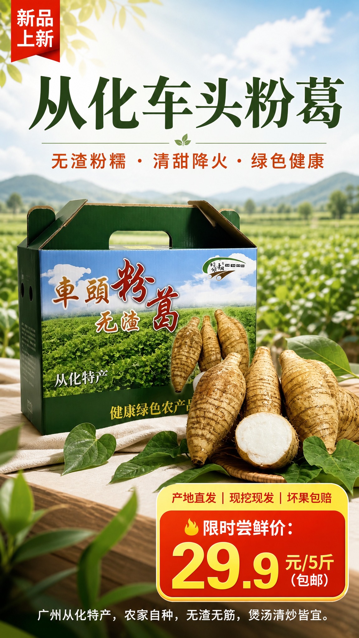 电商新品上新海报，9:16竖版，写实商业摄影风格，生鲜农产品主… - 图片创意预览