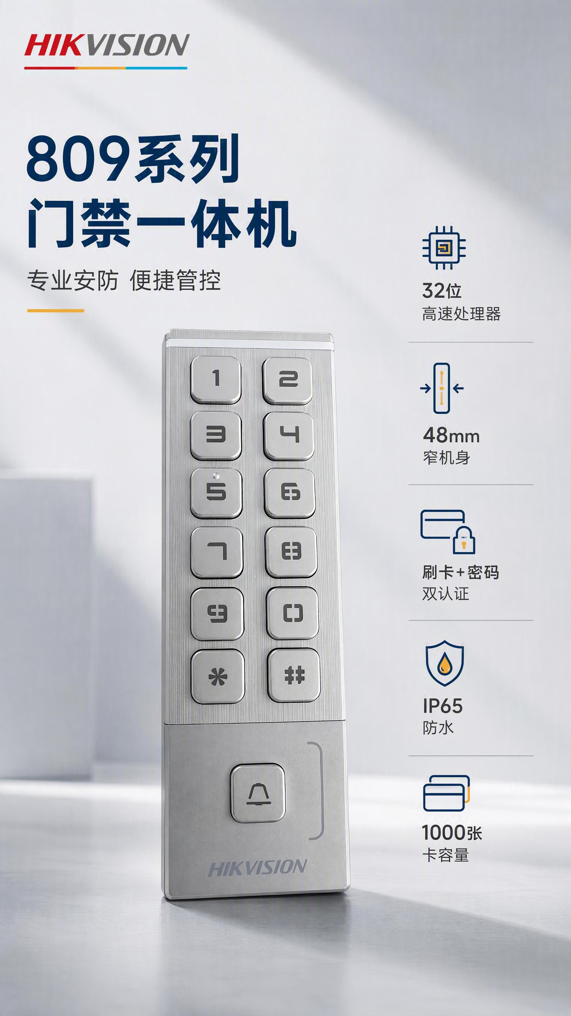 [第1张] 详情页头图主视觉 - 809系列门禁一体机产品全貌… - 图片创意预览