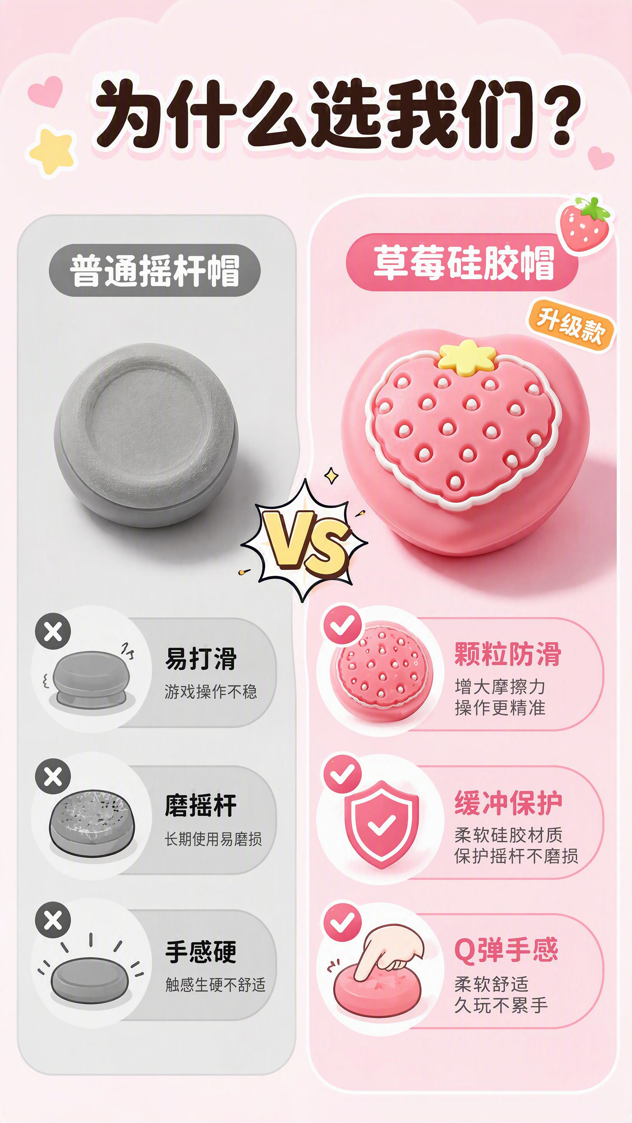 [第7张] 详情页对比页-普通摇杆帽 vs 草莓硅胶帽效果对比… - 图片创意预览