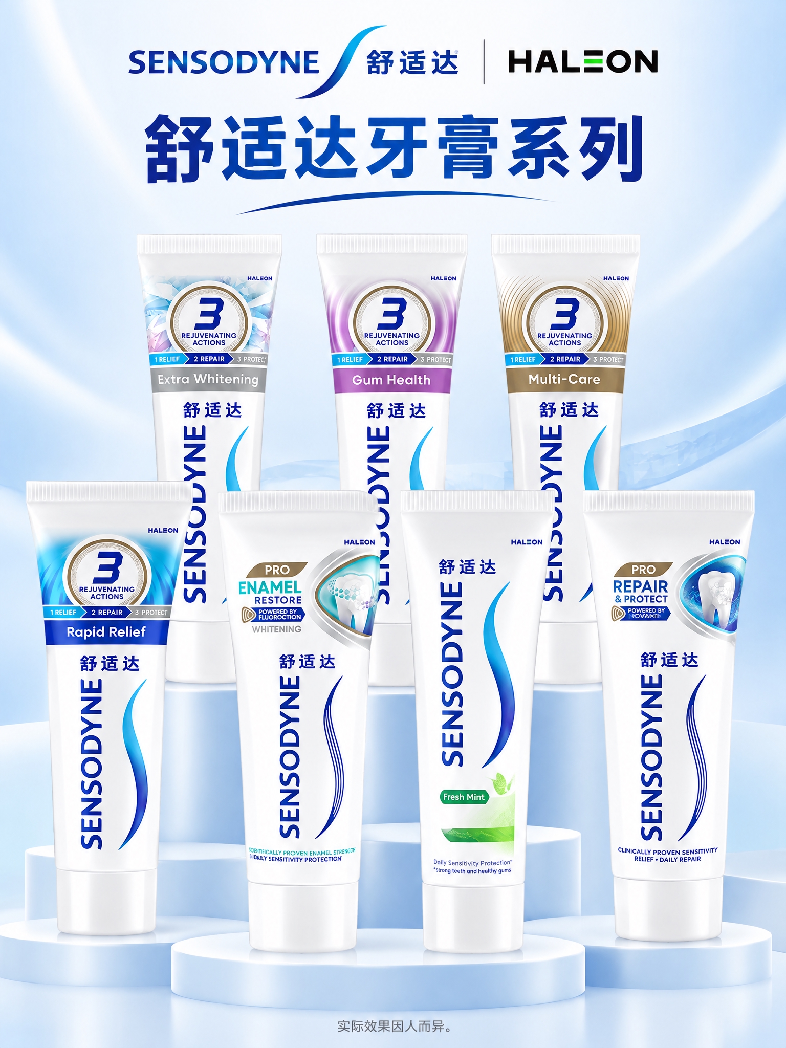 图生图模式。只保留7支牙膏管体，移除所有外盒。每支牙膏管严格保… - 图片创意预览