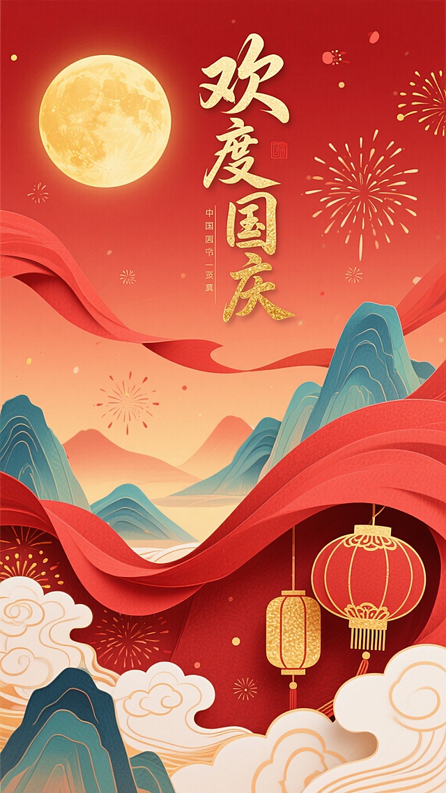 国庆盛典感海报