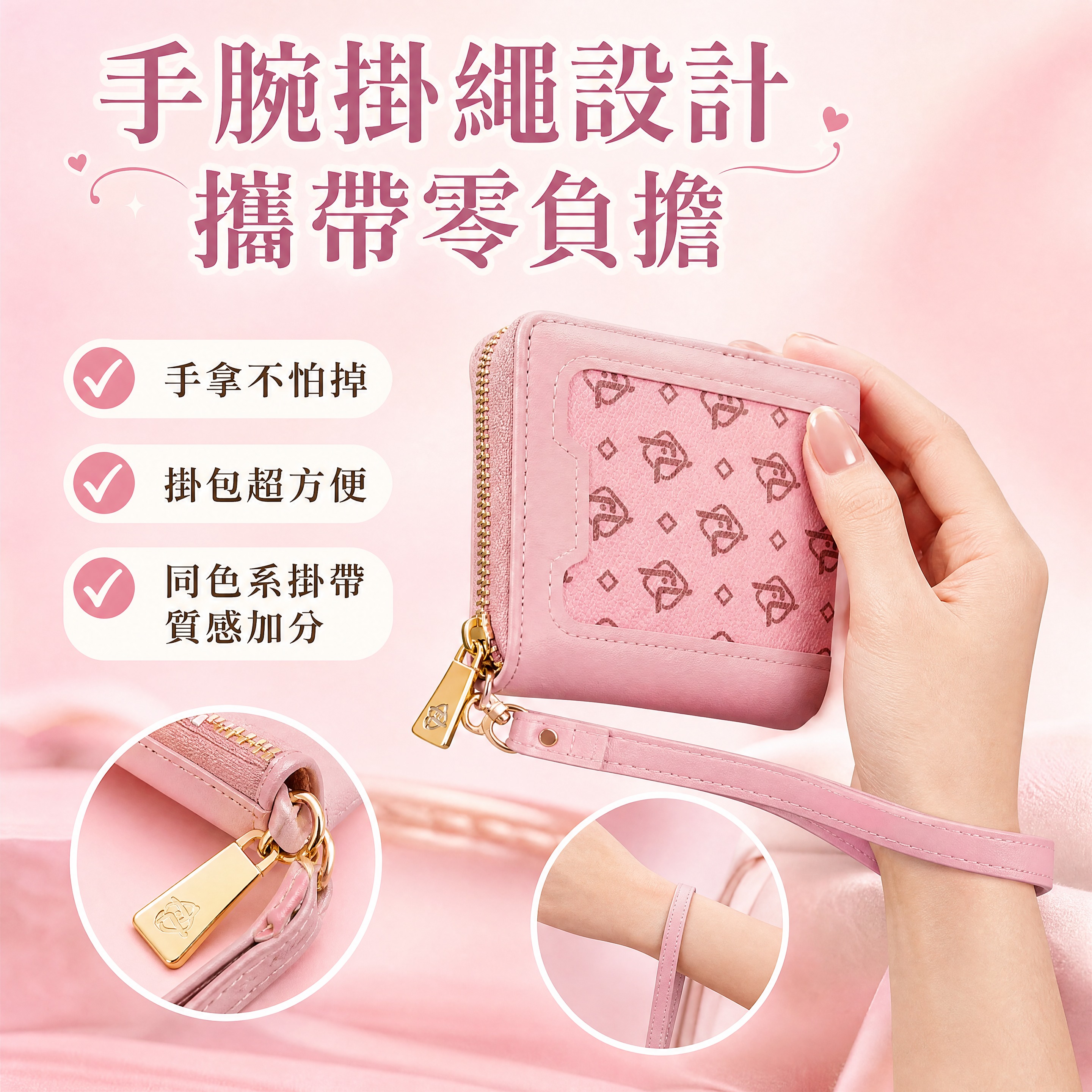 虾皮台湾站电商详情页，1:1正方形，4K超清，卖点页：手腕挂绳… - 图片创意预览