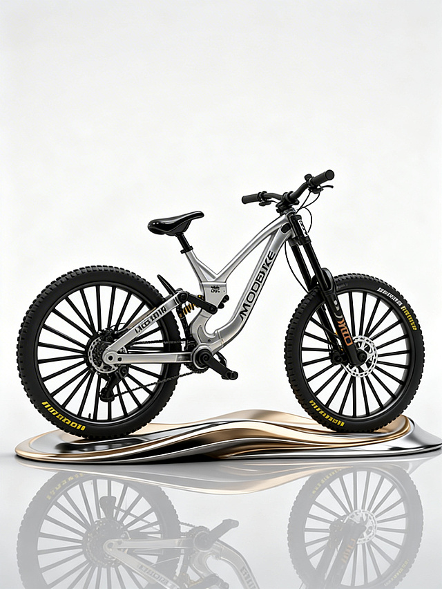 主体置于画面视觉中心（主体占画面比为30%），中心聚焦构图，主体位于画面视觉核心区域。错落式动态构图。画面以银灰、雅黑、浅金为核心配色，色调呈现高级冷感光泽质感；采用平视微侧拍摄视角。流线型结构的曲面形态贴合主体底部，其金属质感纹理与主体的材质光泽形成视觉呼应，背景的浅灰渐变突出主体与结构的细腻光影层次。