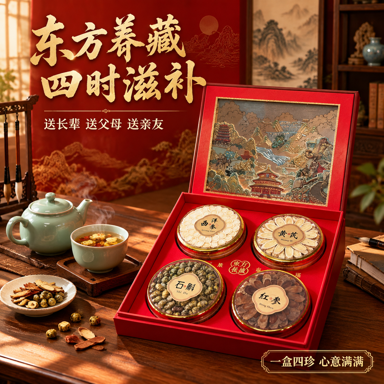 [主图-4] 场景与体验代入感，主题：送礼自用两相宜 东方滋补… - 图片创意预览