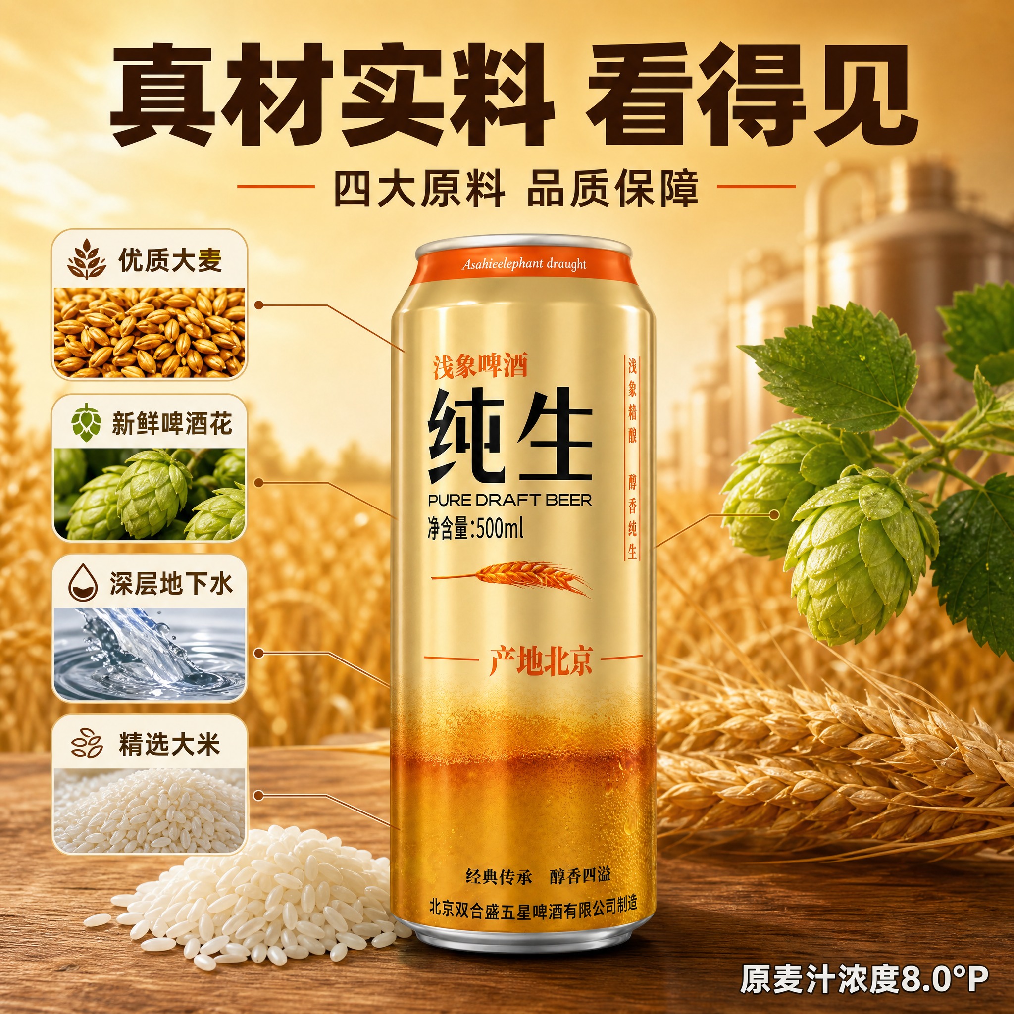 [主图-2] 原料溯源 真实配料 品质可信 拼多多啤酒主图 [… - 图片创意预览