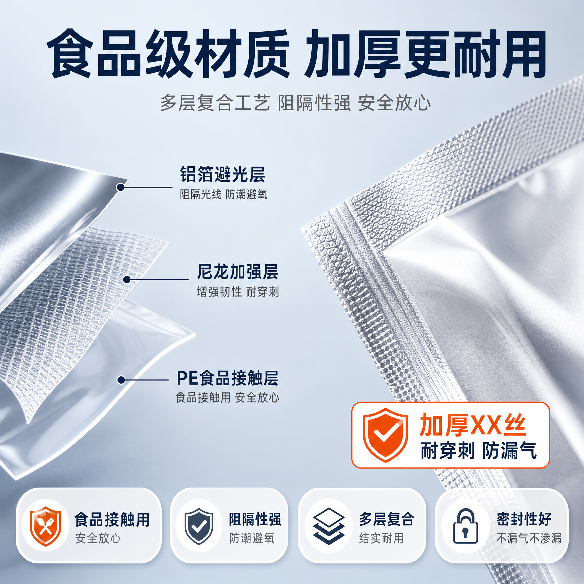 [主图-3] 材质细节与安全性图，展示食品级材质、加厚工艺与封… - 图片创意预览
