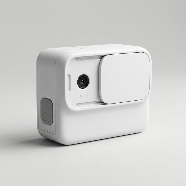 Product photography of this compact wearable voice assistant, maintain the original product size, ma预览效果