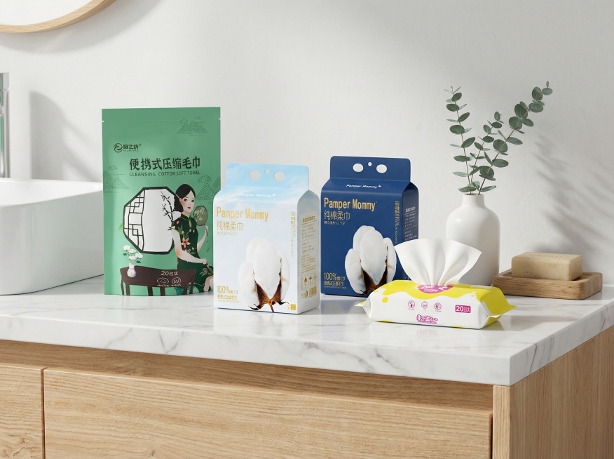 把这4个产品放在同一个背景里，预览效果